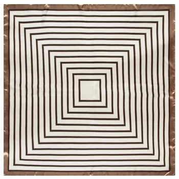 

Wheat Tong Scarf 90 Cm New Style Simple Striped Box Business WOMEN'S Imitated Silk Fabric Scarf Large Square Scarf