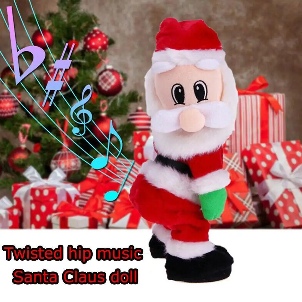 

Santa Claus Toy Electric Twerk Singing Dancing Santa Claus hip shake Figure Twisted Hip Toys for children Christmas New Year