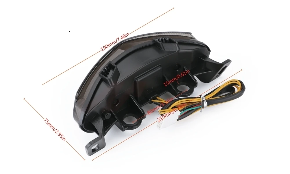 Для Kawasaki ER6N ER6F 2009-2011 аксессуары для мотоциклов Интегрированный Светодиодный задний светильник, сигнальный сигнал поворота, сигнальная лампа тормоза