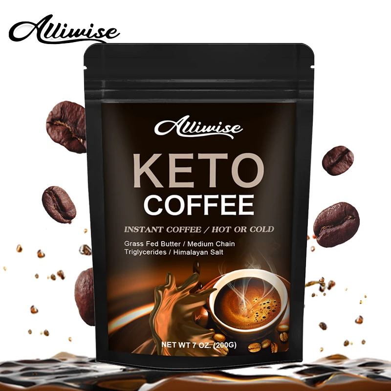 Кофейный порошок Alliwise Keto сжигатель жира Детокс подавление аппетита добавка