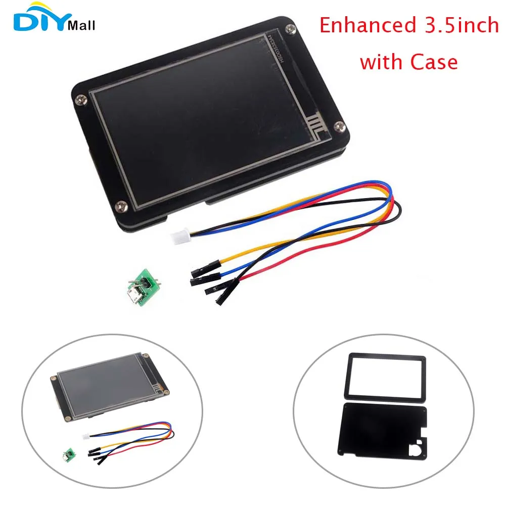 

Nextion Enhanced 3.5'' 3.5inch HMI Resistive Touch Display with Black Acrylic Case for Arduino Raspberry Pi