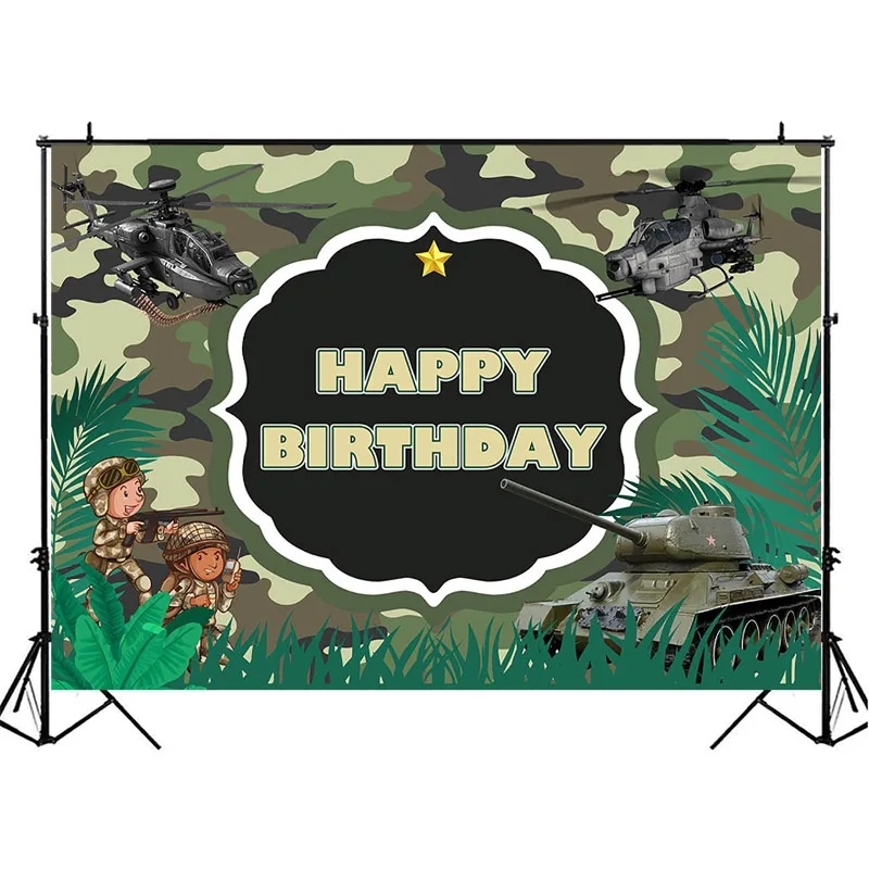 NeoBack армейский знак день рождения фотографии фоны боец Танк Мальчик День Рождения Вечеринка фон фотография день рождения фон