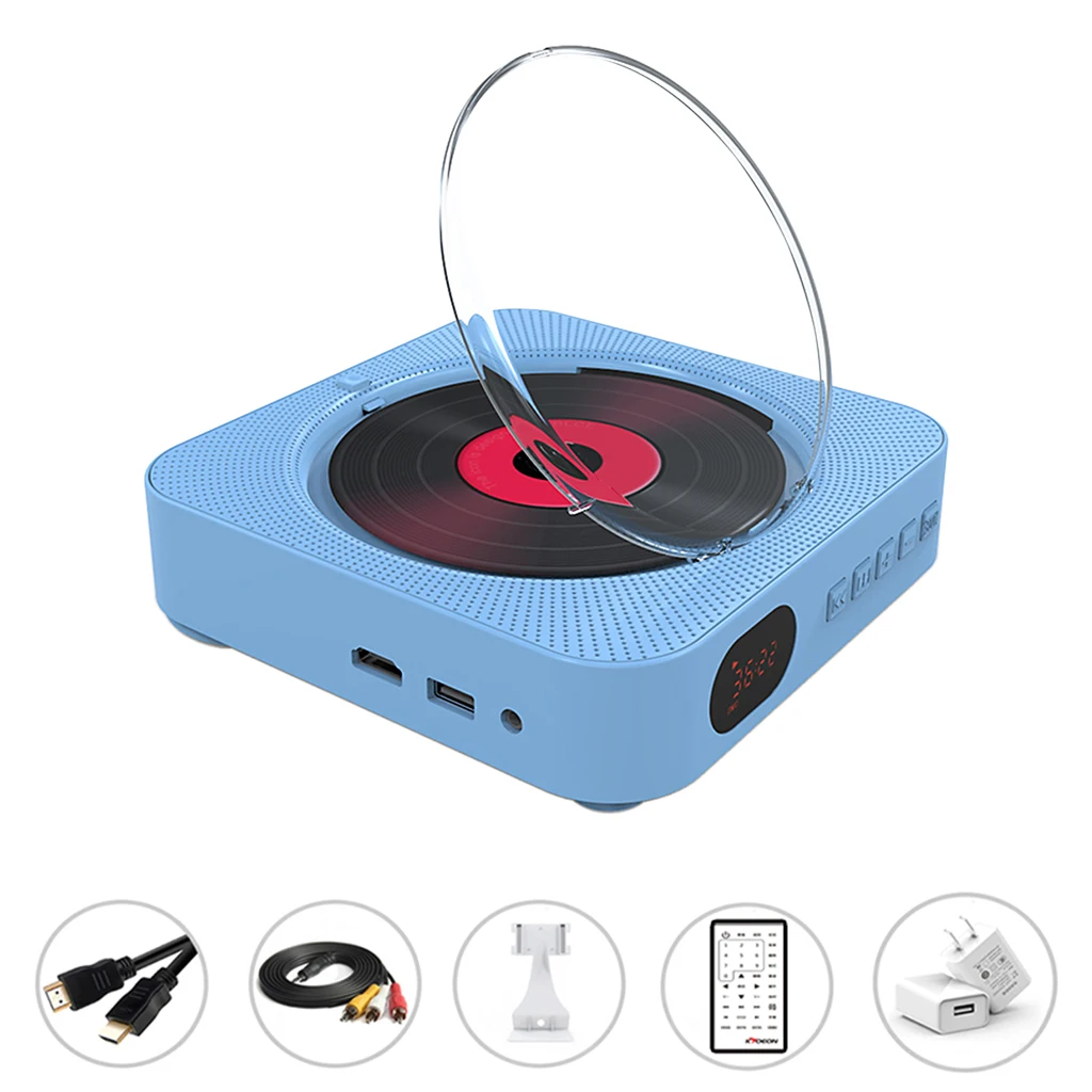 Dvd-плеер настенный портативный Bluetooth домашний аудио магнитофон Bluetooth CD/DVD все-в-одном плеер беспроводной пульт дистанционного управления fm-радио