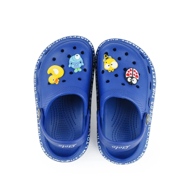 Ltolo Children Girl Boy  Mules Clogs Kids Summer Crock candy Garden Beach Slippers Cave Hole Baby Shoes For Girls Boys EUR23-34 ROYAL BLUE