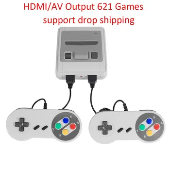 

8Bit Retro Game Console AV/HDMI Output Handheld Gaming Player Built-in 621 Games Video Console TV Game Player Gamepad EU US Plug