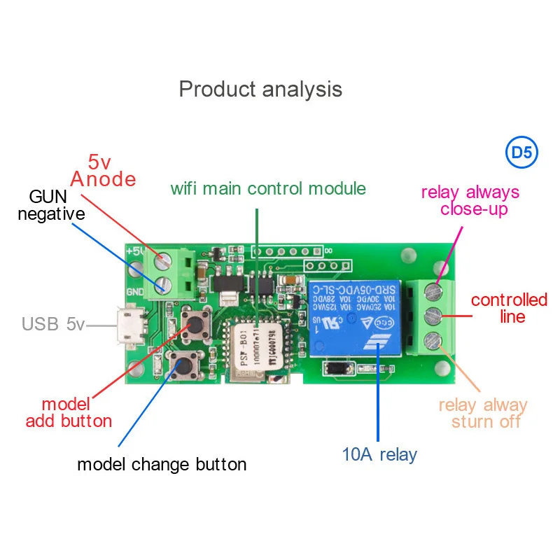 Умный WiFi Пульт дистанционного управления DIY универсальный модуль DC5V самоблокирующийся Wifi переключатель таймер для умного дома