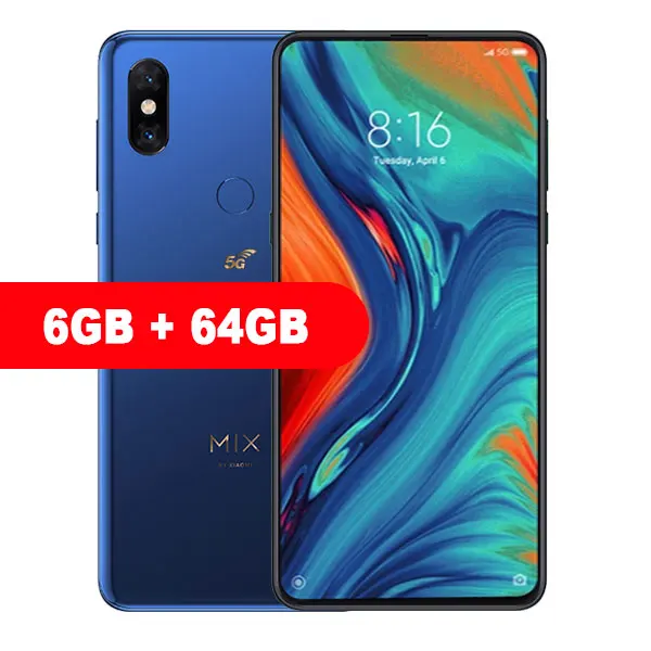 64GB Blue Глобальная версия Xiaomi mi x 3 5G Net 6GB 64 GB/6 GB 128GB rom Смартфон Snapdragon 855 6,39 ''3800 mAh MP фронтальная камера 5G - Цвет: 64GB Blue