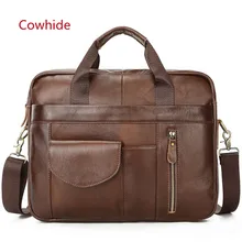 2021 New Retro Men's Bag, First Layer Leather Handbag, Men's Briefcase, One-Shoulder Messenger Shopping Bag, 40*28*8 CM