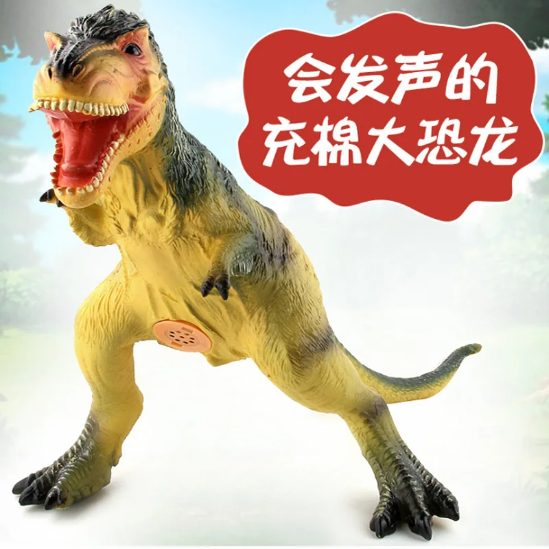 

Large Jurassic Dinosaur Model Tyrannosaurus Can Sound Simulation Tyrannosaurus Rex Silicone Toys for Kids 60-66cm Christmas Gift
