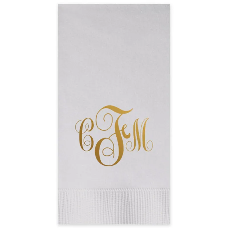 

Personalized Guest Towels Dinner Napkins Wedding Paper Hostess Gift Monogram We have lots of Designs! Bridal Shower Wedding Anni