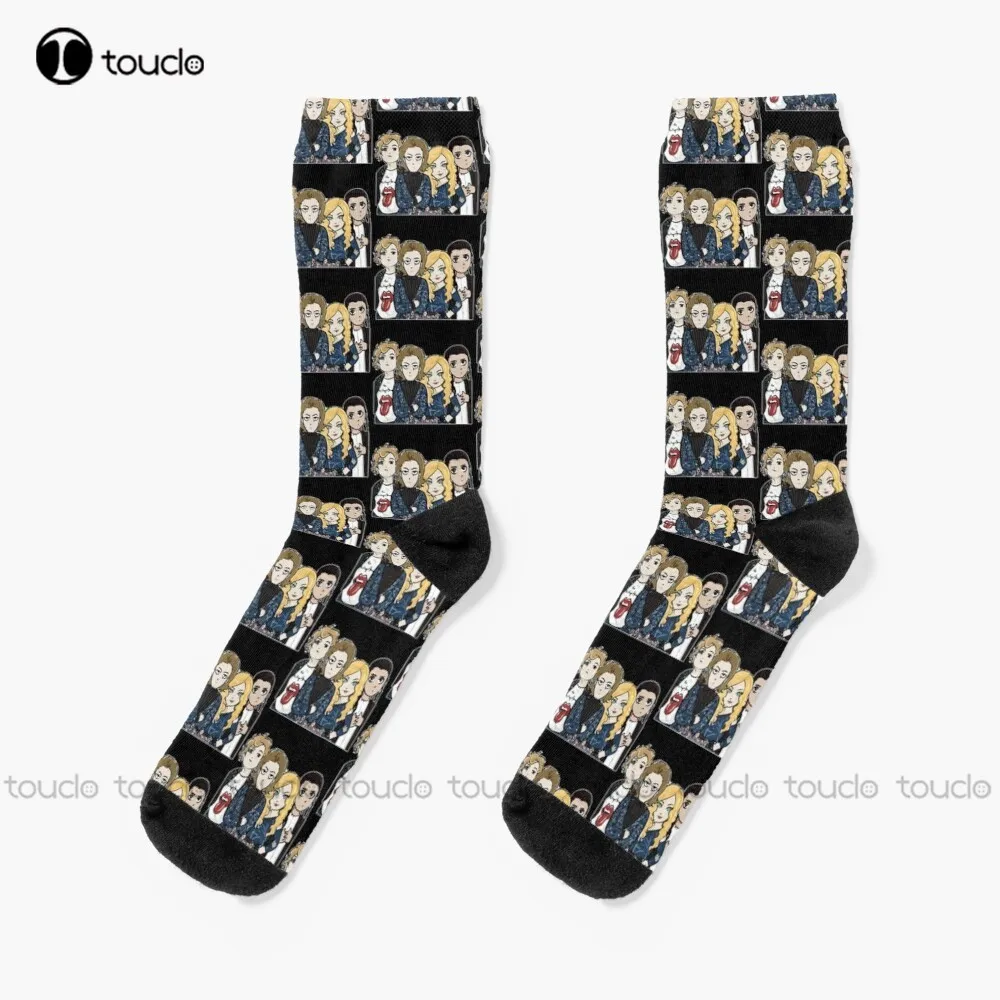 

Maneskin Socks Orange Socks Christmas New Year Gift 360° Digital Print Personalized Custom Unisex Adult Teen Youth Socks