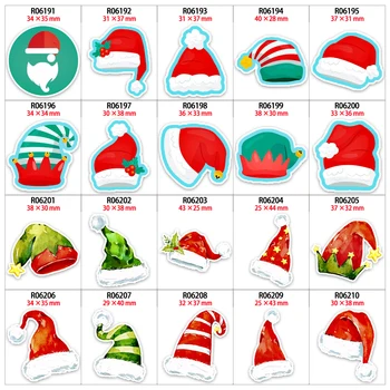

Christmas Hat Planar Resins for Hair Bows Bow-knots DIY Phone Decoration 30pcs/lot