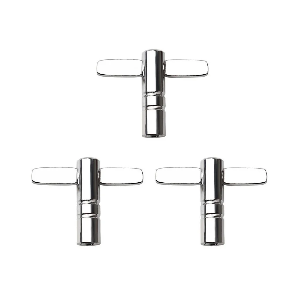 4 Pieces Drum Tuning Keys Drum Set Repair Tool Crank Square Spinners Wrenches Silver