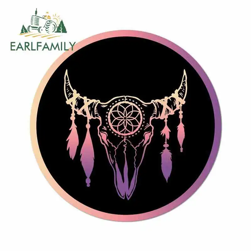 EARLFAMILY 13 см x для Бохо перья Коза Мультяшные автомобильные наклейки