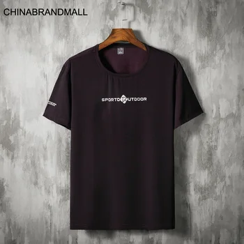 

2020 Men Fat Man Plus Fat Plus Size Sports Leisure Round Neck Short Sleeve T Shirt