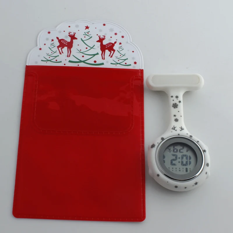 Часы медсестры цифровые силиконовые медицинские часы Брелок Брошь часы медсестры доктор с зажимом дропшиппинг Счастливого Рождества