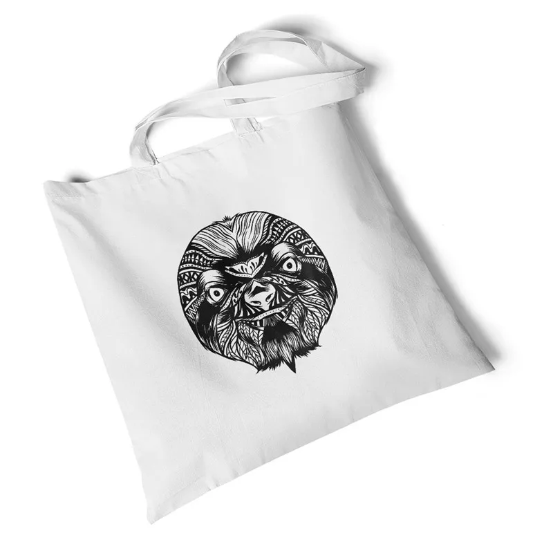 Lychee/забавная холщевая сумка на плечо для девочек с принтом животных, дорожная складная сумка брезентовый мешок, многоразовая сумка на плечо