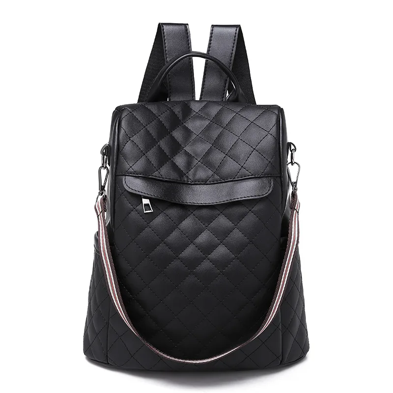 

Graceful Rhombus Backpack 2019 New Style College Style Embroidery Women's School Bag Anti-Theft Shoulder Bag Multi-functional Ba