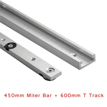

1 Set Aluminum Alloy Miter Bar & Track Slider Table Saw Woodworking Tool DIY Miter Bar+Track High Quality