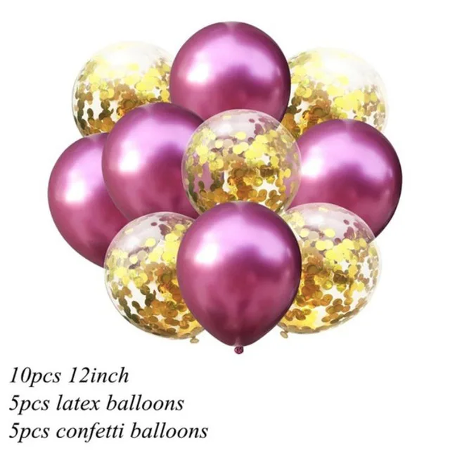 12 дюймов металлические цветные латексные шары конфетти микс 10 шт гелиевые надувные шары шар на день рождения, свадьбу, вечеринку