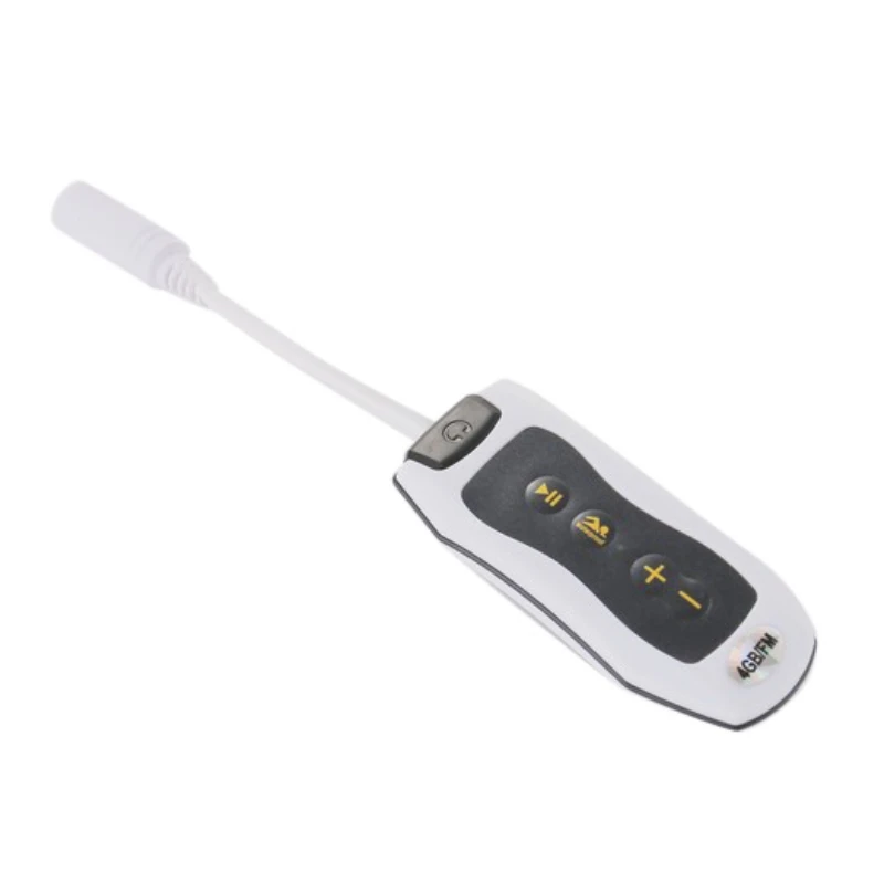 EDAL 8G Flash Memory IPX8 водонепроницаемый спортивный MP3-плеер с FM наушник для плавания - Цвет: Белый