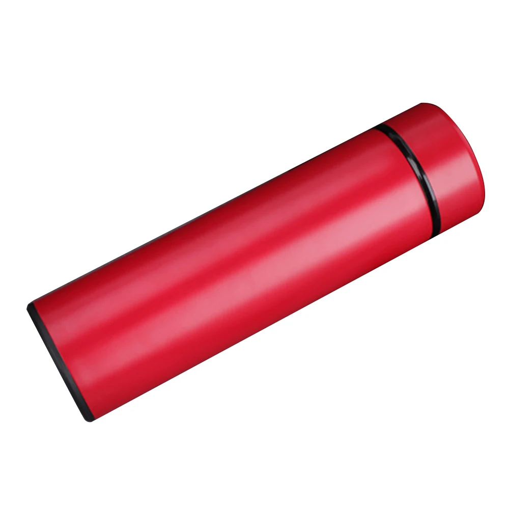 Dark Red Новое поступление Нержавеющая сталь светодиодный цифровой Дисплей Smart вакуумной присоской термо горячий бутылка для воды для путешествий чашка - Цвет: Dark Red
