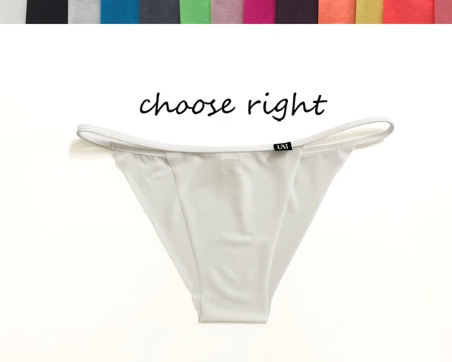 Men without trace low waist briefs translucent comfortable stretch underwear sexy thin silk slip underwear white