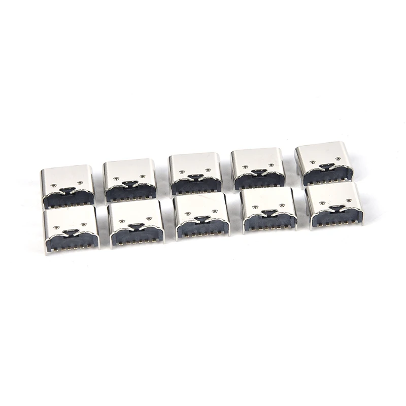 10 шт. разъем USB 3 1 Type C 6Pin дизайн печатной платы DIY высокая зарядка по