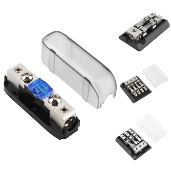 

Car Stereo Fuse Holder, Auto Agu o Fuse Box Power Distribution Block 4Ga In 4Ga Out,Single way