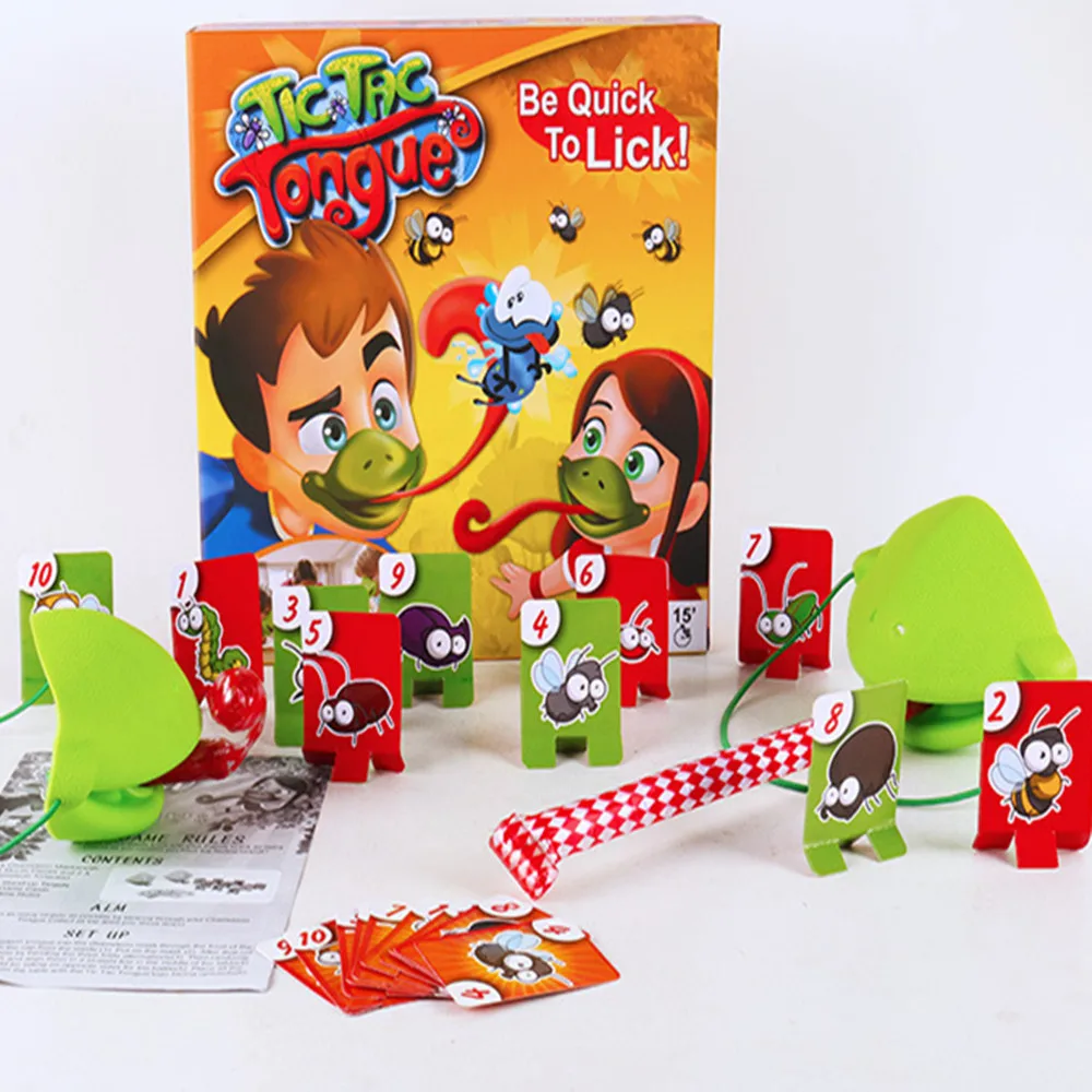 Игрушка-маска Интерактивная настольная легкая атлетика Вечерние игры Tic Tac язык спортивная игра Хамелеон торчащий язык головоломка игра