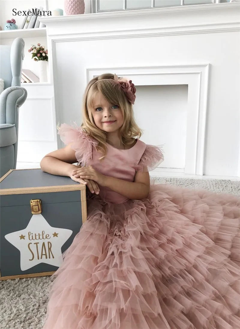 dust-pink-tiered-flower-girl-dresses-for-wedding-feather-cap-sleeves-toddler-pageant-gowns-floor-length-tulle-kids-prom-dress (5)