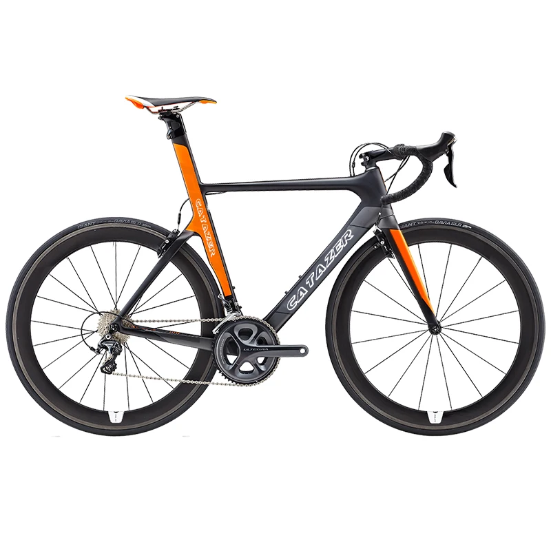 Top CATAZER 700C Road Bike Super Light T800 Carbon Frame Racing Road Bicycle Carbon Wheelset R8000 22 Speed Professional Road Bike 1