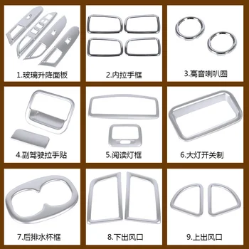 

for Mitsubishi ASX 2016 2017 2018 High-quality ABS Chrome full car interior decoration sequins Car-styling