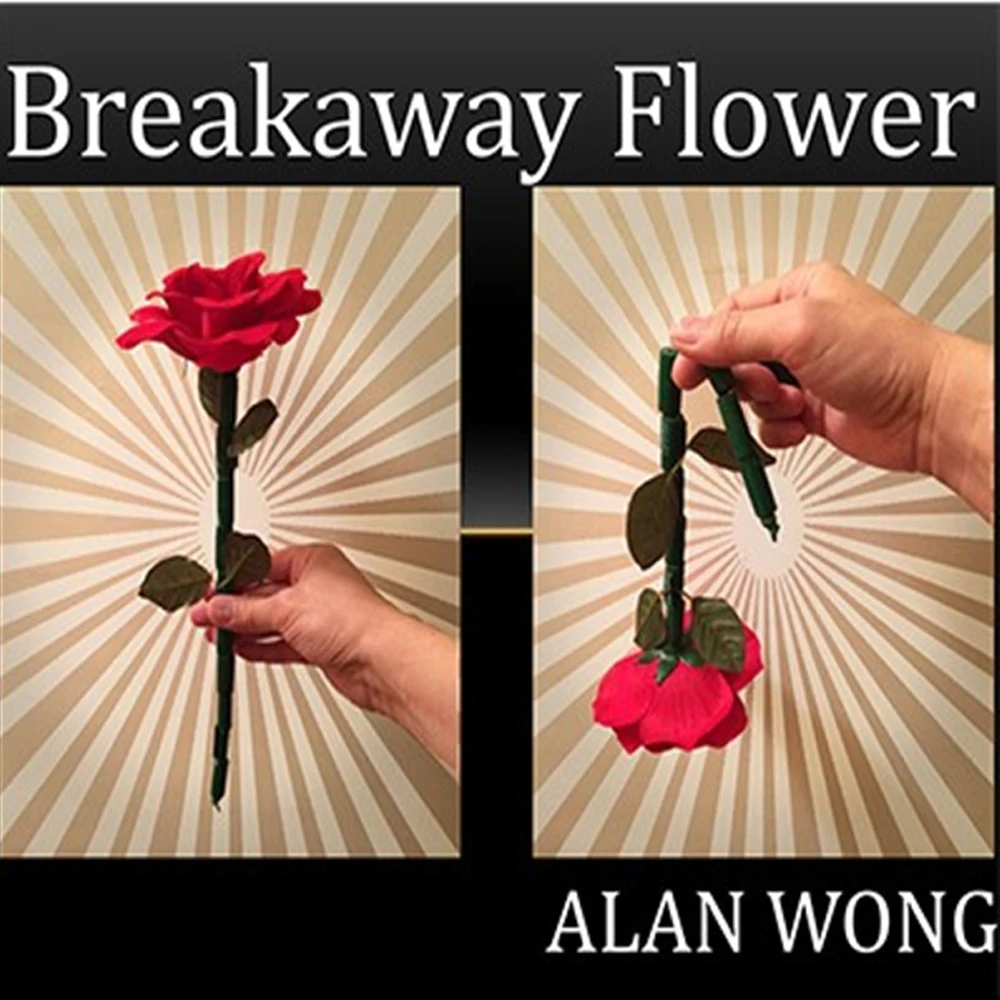 

The Breakaway Flower Magic Tricks Stage Close Up Break Restore Flower Magia Mentalism Gimmick Props Breakaway Wand Rose Magie