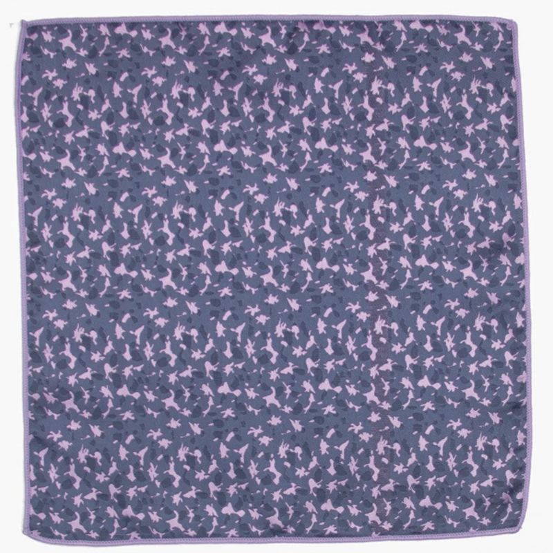  dark blue patterned pocket square with patterns handkerchief