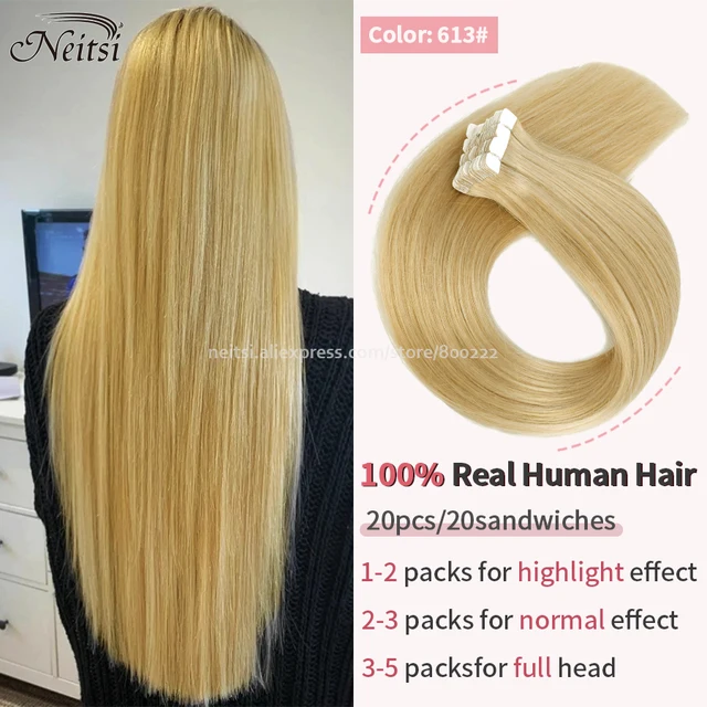 Neitsi Mini Tape In Human Hair Adhesive Extensions 12