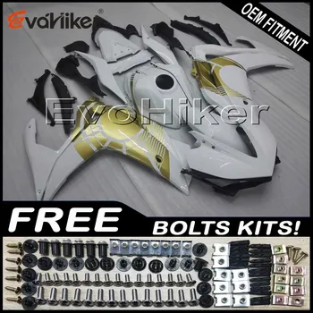 

Custom fairing for YZFR3 2015-2016 YZF-R25 ABS plastic motorcycle hull Injection mold gold white+Gifts