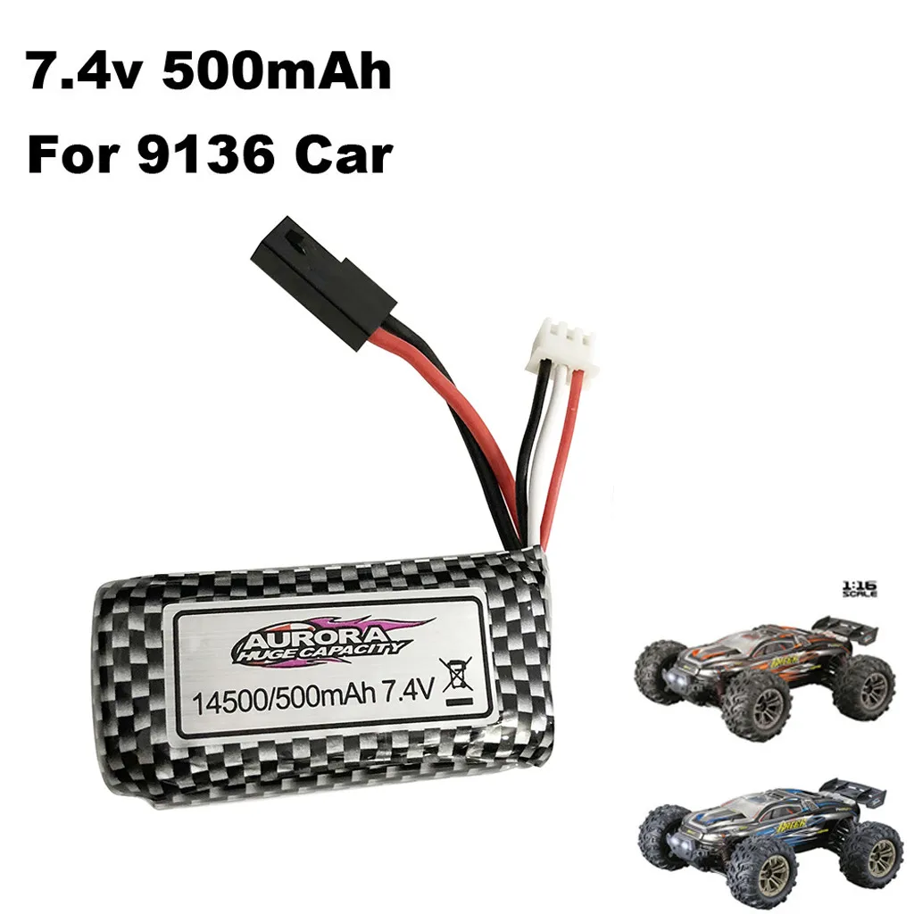 7 4 V 500mAh перезаряжаемая литий-ионная батарея 1/16 9136 автомобиль 4WD грузовик