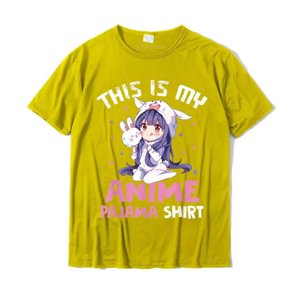 Round Collar Birthday 100% Cotton Fabric Youth T Shirts Cool Short Sleeve Tops T Shirt Oversized 3D Printed Clothing Shirt This Is My Anime Pajama Funny Anime Lover For Teen Girl Gift T-Shirt__35509 yellow