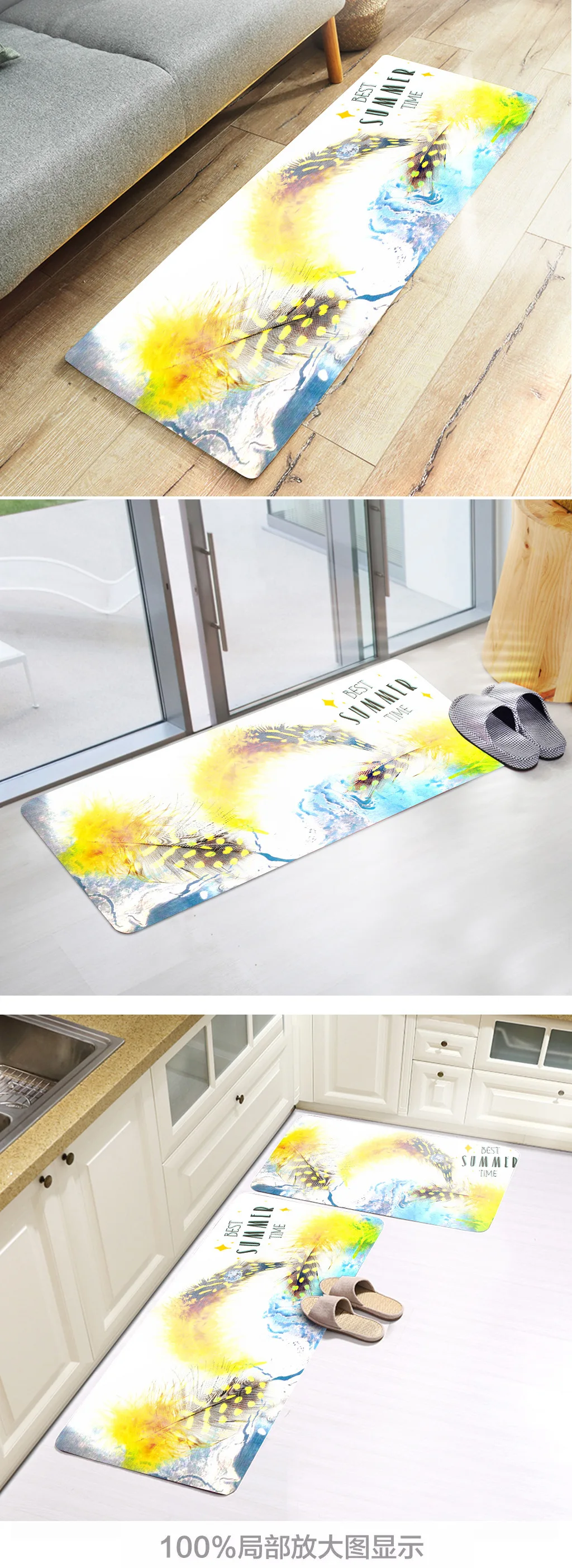 Long Kitchen Mat Bath Carpet Floor Mat Home Entrance Doormat Tapete Absorbent Bedroom Living Room Floor Mats Modern Kitchen Rugs