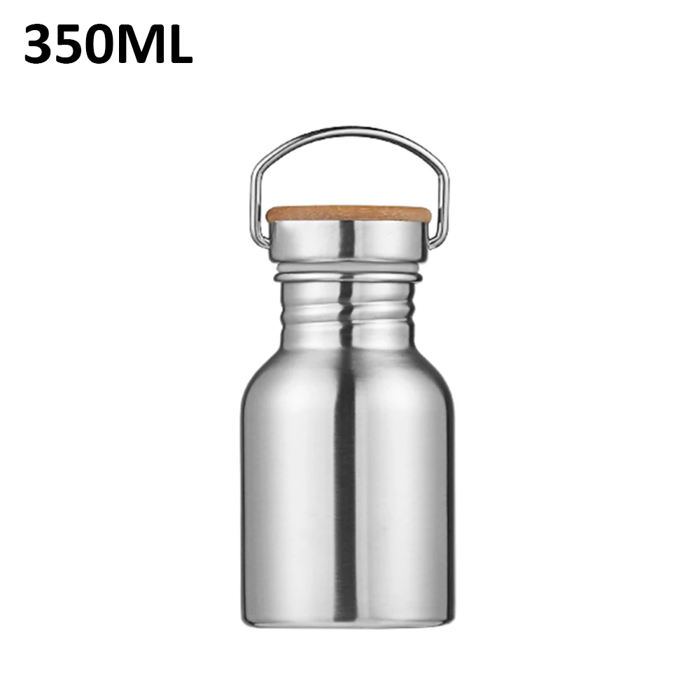 350/500/600 мл/750 мл Портативный бутылка для воды 304 кувшин из нержавеющей стали Кофе чайник Спорт питьевой воды из твердого английского фарфора для кемпинга на открытом воздухе - Цвет: 350ml