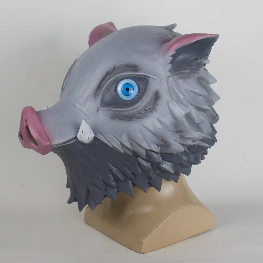 Hashibira Inosuke Demon Slayer Kimetsu no Yaiba косплей маски милые свиньи головные уборы для детей и взрослых латексный Шлем Хэллоуин вечерние реквизиты