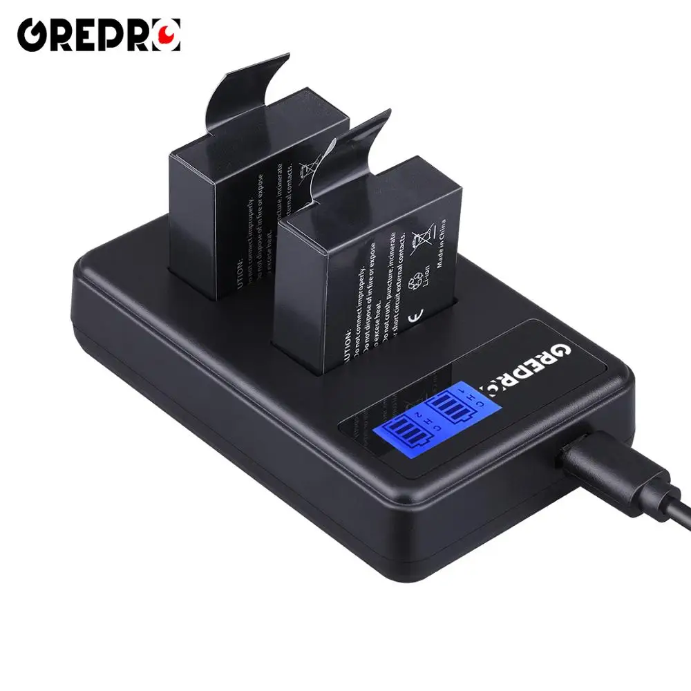 4 шт. PG1050 SJ4000 sj5000 sj6000 sj7000 батарея + ЖК дисплей двойное зарядное устройство для