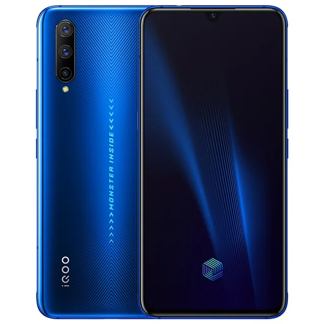 Vivo iQOO Pro смартфон Snapdragon855 Plus 4500 мАч 44 Вт 6,4" экран 48MP камера 12 Гб 128 Гб мобильный телефон - Цвет: Le Mans Blue