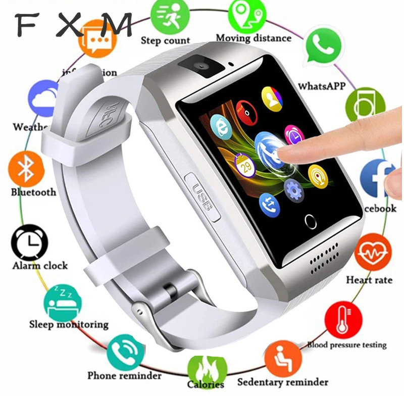

Bluetooth Smart Uhr Touchscreen mit Kamera Uhr Handy mit Sim Karte Slot Smart Handgelenk for Android IOS Telefon PK DZ09 + Box