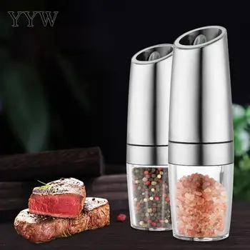 

Electric Pepper Mill Stainless Steel Automatic Gravity Induction Salt Pepper Grinder Kitchen Spice Grinder Tools Multifunction