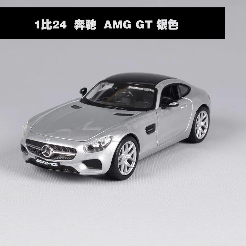 Maisto 1:24 Mercedes-Benz AMG SLK литая под давлением модель автомобиля из сплава Моделирование Украшение автомобиля коллекция подарок детские игрушки Hotweels - Цвет: 31134 Silvery
