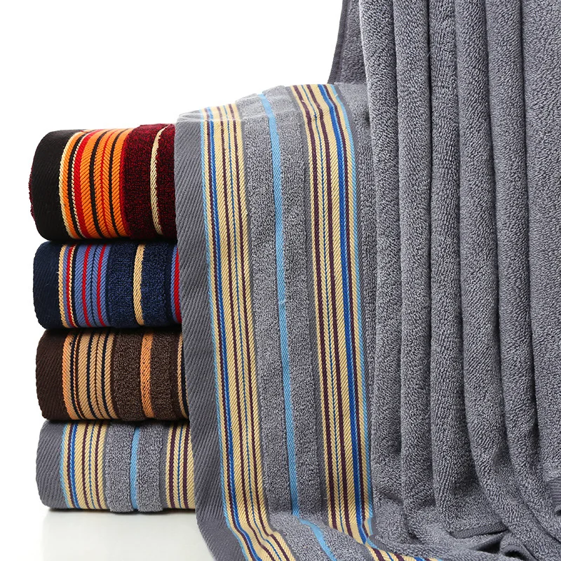 Cotton Bath Towel 75X145 Adult Extra-large Thickening Large Bath Towel Wholesale Not Shed Does Not Fade Strong Absorbent Ba