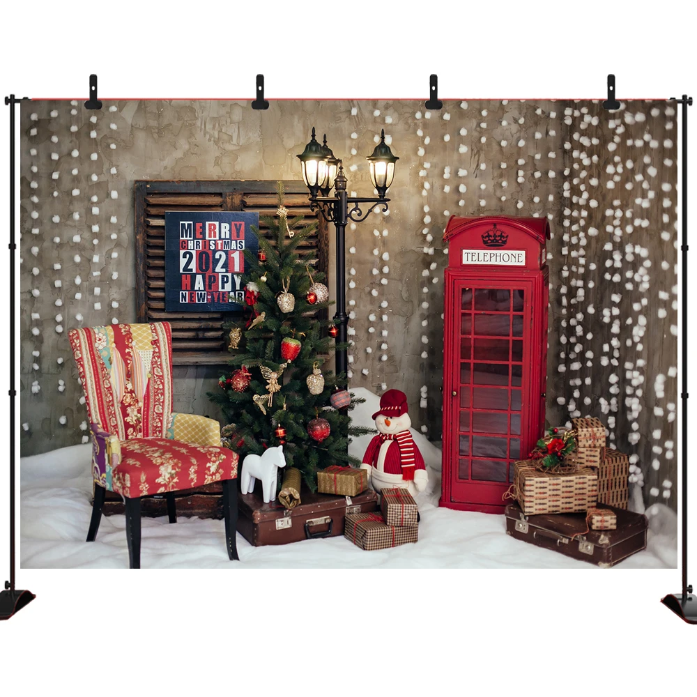 

Christmas Backdrop Photography for Party Christmas Tree Background Portrait Photobooth Decorations Photo Studio Props
