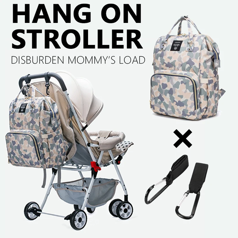 Lequeen Fashion Mummy Maternity Nappy Bag Large Capacity Nappy Bag Travel Backpack Nursing Bag for Baby Care Women's Fashion Bag